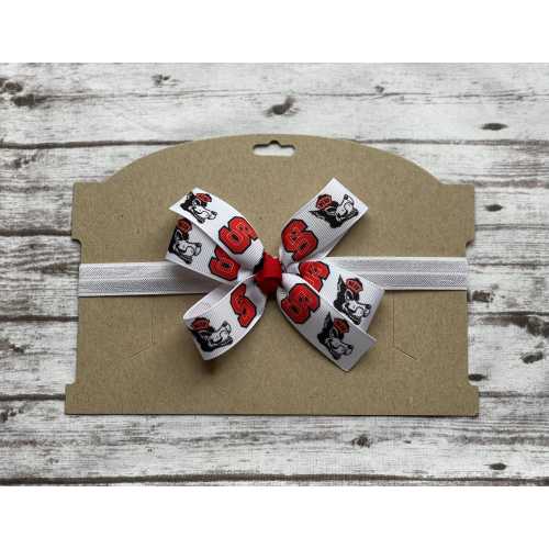 NC State Hair Bow/Small NCSU Hair Bow/NC State Headband/Wolfpack Toddler Hair Bow