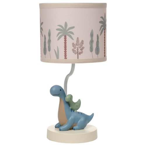Lambs & Ivy Dino-Might Table Lamp in Blue and Sage Green