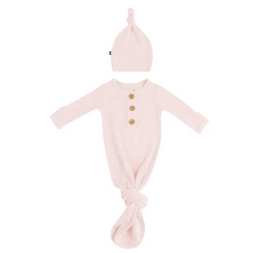 Ribbed Knotted Gown & Hat