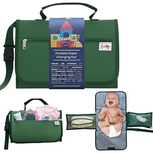 Portable Diaper Changing Pad - Foldable Waterproof Change Mat & Portable Changing Pad for Travel - Baby Changer Station with Diaper & Wipes Pouch & Storage - Baby Shower Gifts