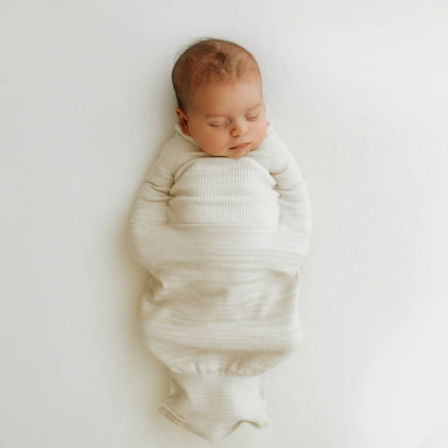 Bamboo Blend Beige Swaddle Sleep Sack - Large (12-18 pounds)