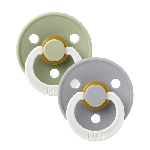 BIBS Colour GLOW 2 Pack - Sage/Cloud Pacifiers – Bibsworld store US