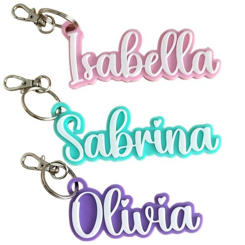 Custom Keychain, Personalized Backpack Keyring, Luggage Tag, Waterbottle Name Tag, Party Favors, Bridal Gift