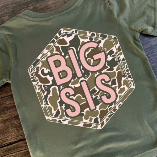 Big Sis Camo Girl's Short Sleeve Shirt