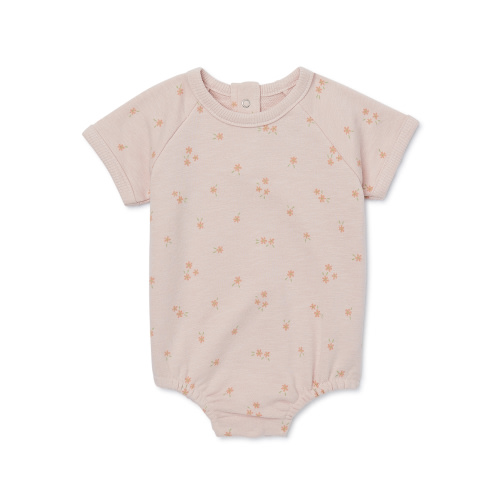 easy-peasy Baby Short Sleeve French Terry Print Bodysuit, Sizes 0-24 Months