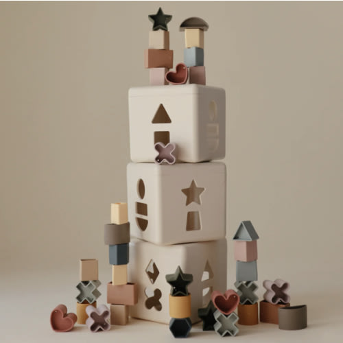 mushie Baby Shape Sorting Box