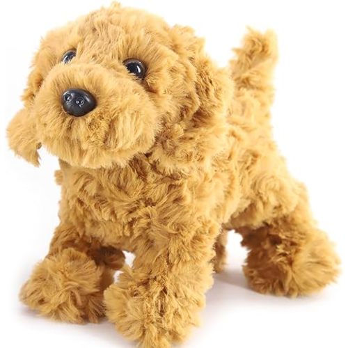 The Petting Zoo Golden Doodle Dog Stuffed Animal Plushie, Kids Gifts, 8 in