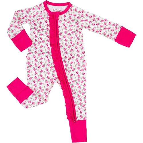 LollyBanks Baby Pajamas, Long Sleeve Baby Romper with 2-Way Zipper, 95% Viscose from Bamboo and 5% Spandex, Infant Sleepers