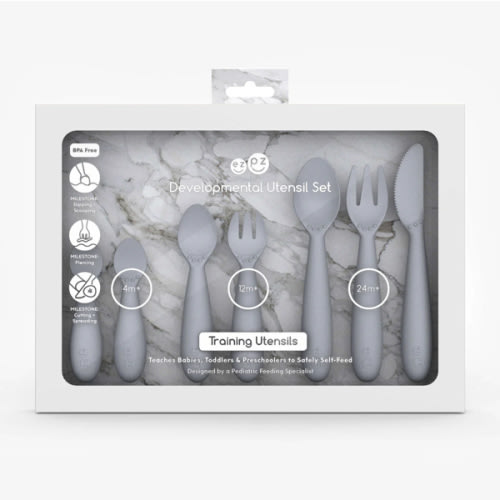 Grey- Developmental Utensil Set