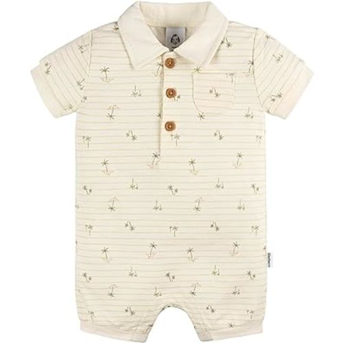 Gerber Baby-Boys Cotton Polo Romper