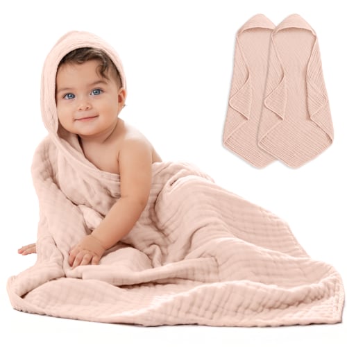 Baby Hooded Towels in Blush – Comfy Cubs
