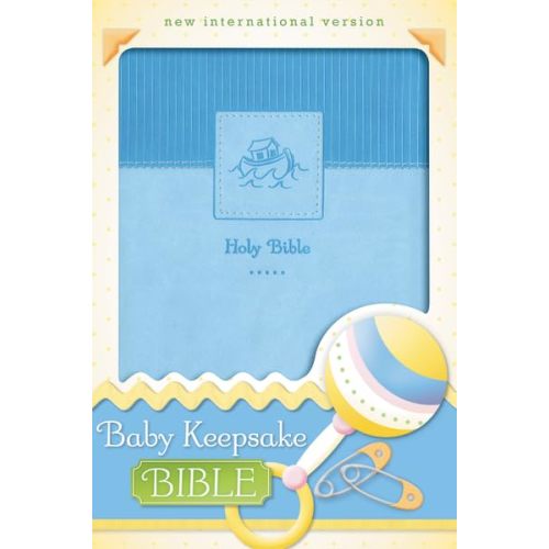NIV, Baby Keepsake Bible, Leathersoft, Blue