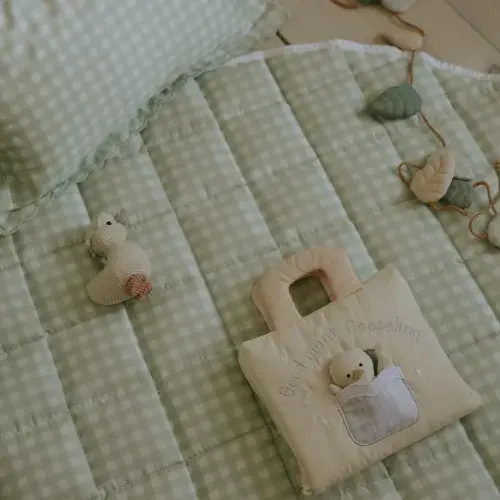 Picnic Gingham Play Mat - Green