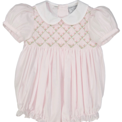 Diamond Smocked Rosebud Bubble I Feltman Brothers