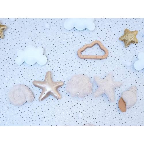 Under the sea Shell Garland. Felt Ocean Bunting. Nursery Neutral banner. Gold/Beige/antique peach blush starfish. Baby gift