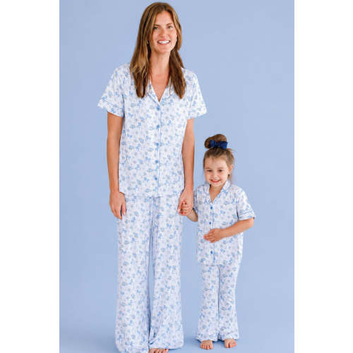 Women's Two-Piece Bamboo Flare Lounge Set | Tied In Blooms