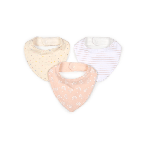 3 Pack Bandana Bibs - Rainbow