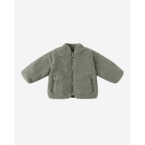 Shearling Zip Jacket || Forest – Quincy Mae