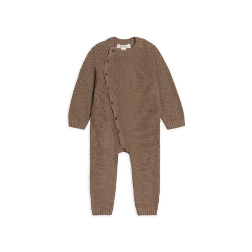 Casey Seed Stitch Organic Sweater Knit Kimono Romper, Newborn