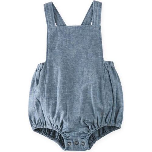 Chambray Criss-Cross One Piece- Chambray, Daydreamer - Pehr | Maisonette