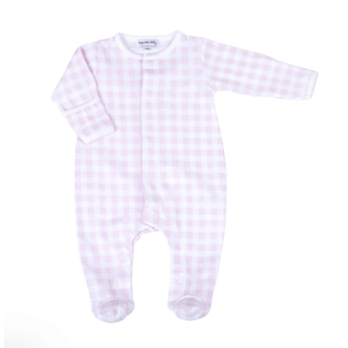 Baby Checks Footie - Pink