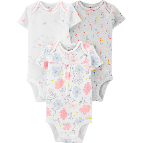 3-Pack Certified Organic Original Bodysuits - Multi