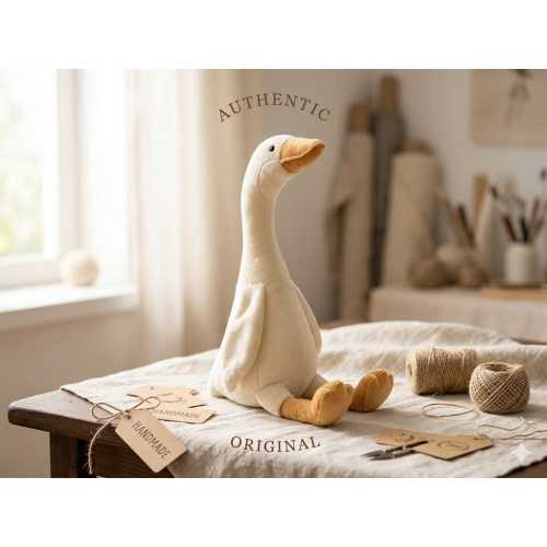 Handmade Goose Plush Toy: Soft Stuffed Animal, Room Decor
