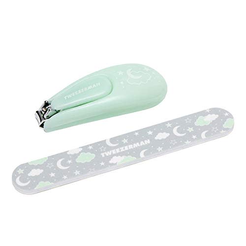 Tweezerman Baby Nail Clipper with Bear File,Green