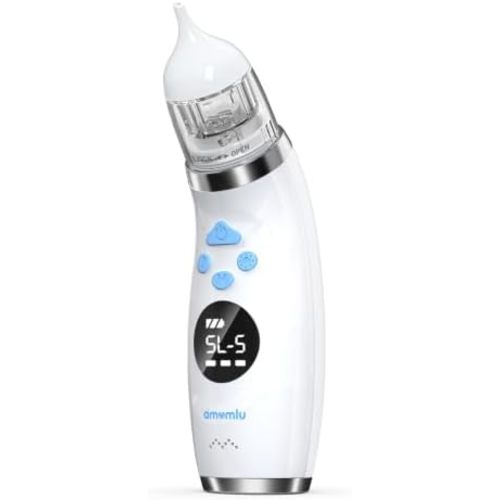 Electric Nasal Aspirator for Baby-NoseRelief Go, Child Nose Sucker, Strong Suction, Water-Assisted Internal Rinse, Waterproof Pump Protection, USB Rechargeable, LED Night Light
