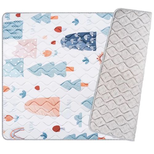 BQKOZFIN Baby Play Mat 79" X 71", Extra Large Thicker Activity Playmats, Soft Non-Slip Cushioned Play Mats for Babies, Toddlers, Infants, Machine Washable for Easy Care (Forest, 79x71in)