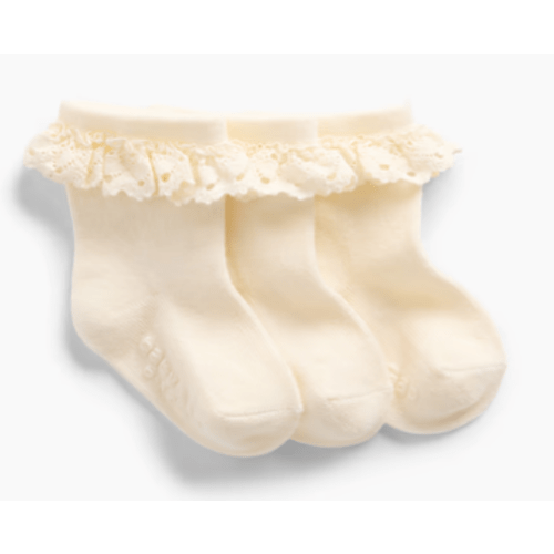 Baby Lace-Trim Socks (3-Pack)