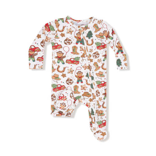 Cowboy Christmas - 2 Way Zipper Footie