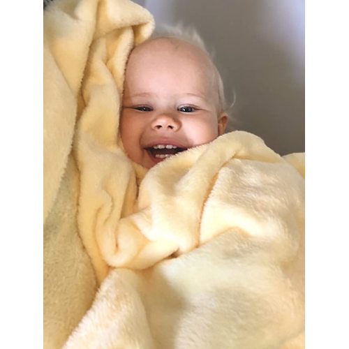 Baby So...Soft & Warm - Plush Baby Blankets, Blue, Pink, Yellow, White for Boys, Girls, Kids, Newborn, Infant, Toddler, Unisex, Ultra Soft, Fuzzy, Cozy, Blanket for Crib, Stroller, nap, 30x40 inches - Soft Yellow