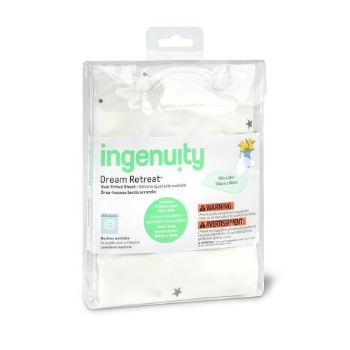 Dream Retreat Oval Fitted Replacement Sheet, fits Dream Retrat Portable Sleep Solution, Machine-Washable, Neutral