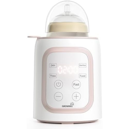 Grownsy 8-in-1 OG Fast Bottle Warmer with Timer, Blush