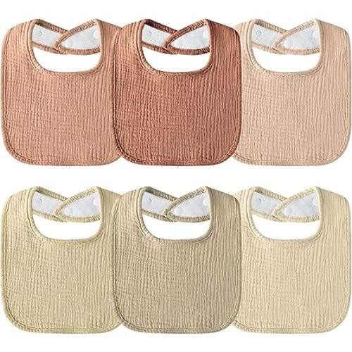 Muslin Baby Bibs Cotton Baby Drool Bandana Bibs for Baby Girls Boys Infant Newborn Toddler Drooling and Teething