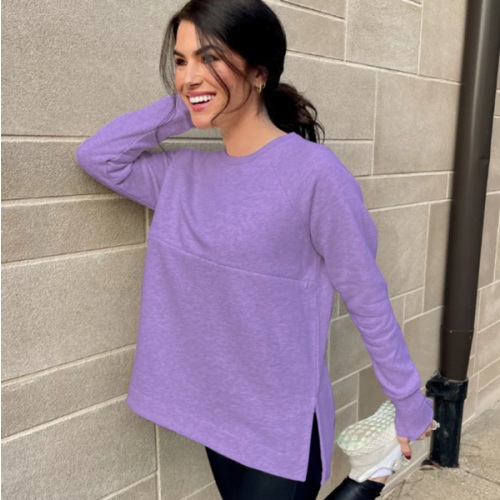 Yoga Nursing Tunic Sweatshirt- Orchid