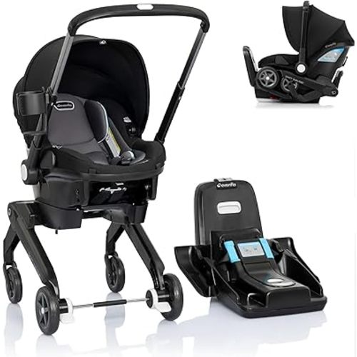 Evenflo Shyft DualRide Preemie and Infant Car Seat Stroller Combo 3-30lbs (Bryson Blue)