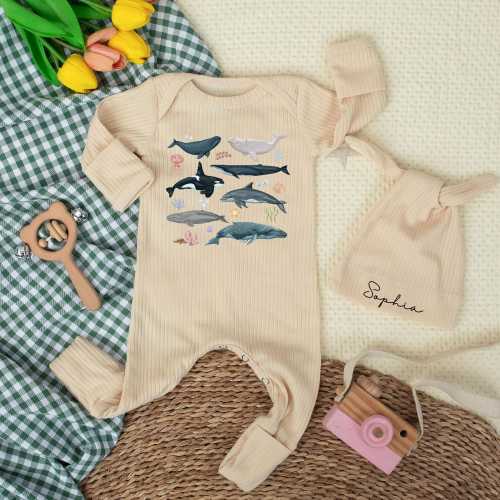 Whale Species Field Guide Baby Bodysuit, Whale Newborn Romper, Ocean Animal Baby Outfit, Future Marine Biologist, Adorable Baby Shower Gift