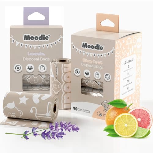 NEW Baby Disposable Diaper Bags (180 BAGS TOTAL) | 1 box Lavender & 1 box Citrus Scented | Leak Proof
