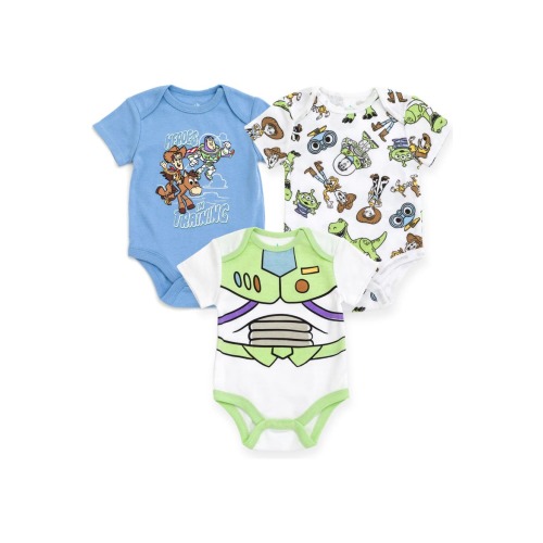 Pixar 3-Pack Short Sleeve Bodysuits