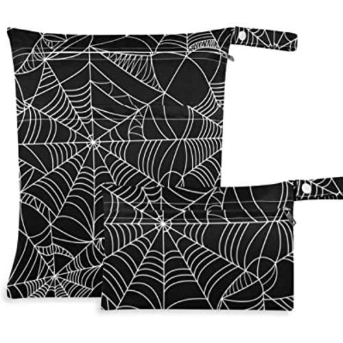 Cactus Plant Wet Dry Bag for Cloth Diaper&Swimsuit,Travel&Beach - Water Resistant Wet Bags - Perfect for Wet Clothes, Toiletries, 2 Pack