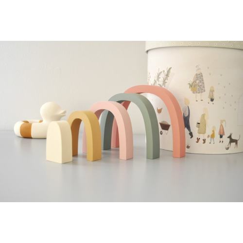 Eye Catching Wooden Rainbow | Boho Nursery Decor | Baby Gift | Home Decor | Montessori Play Material | Wooden Toys  | Colorful Rainbow Block