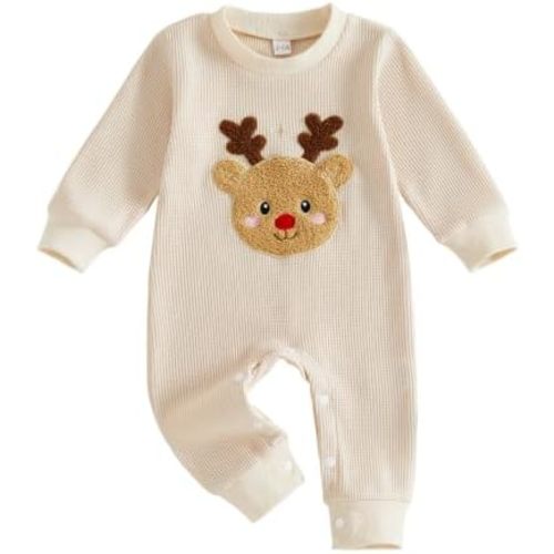 Newborn Baby Christmas Clothes Cute Elk Romper Infant Fall Winter Outfit