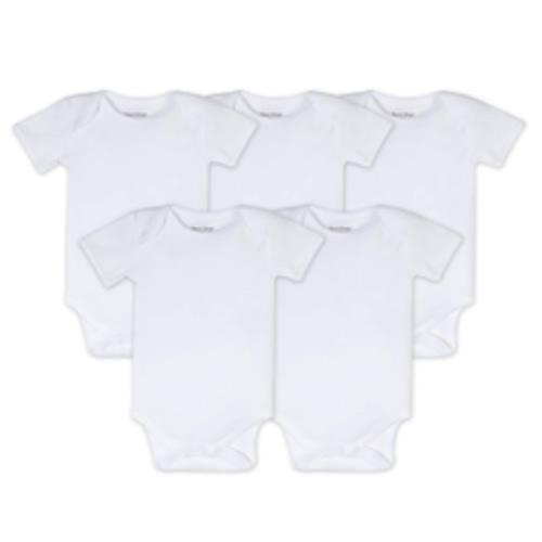 Bee Essentials Organic Short Sleeve Baby Bodysuit 5 Pack | Burt's Bees Baby®