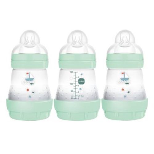 MAM Easy Start Anti-Colic Baby Bottle - Mint - 5oz/3pk