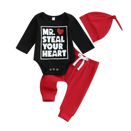 Twopumpkin My First Christmas Baby Boy Outfit Newborn Santa Baby Romper Bodysuit+Striped Pants+Hat Infant Clothes Set