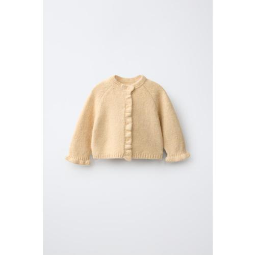 RUFFLE CARDIGAN - Vanilla | ZARA United States