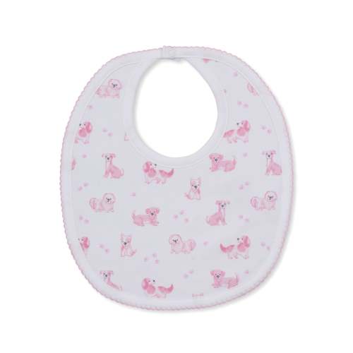 Puppy Paws Pink Bib