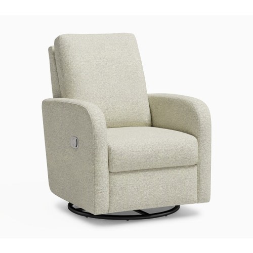 Harper Manual Recliner Performance Heathered Basketweave Alabaster White
